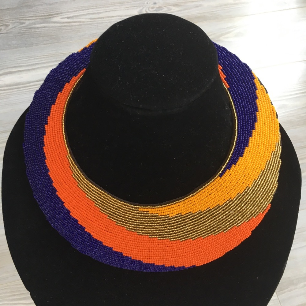 Multicolor Hand beaded Choker